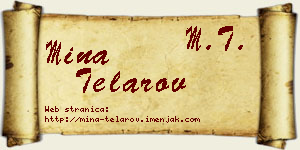 Mina Telarov vizit kartica